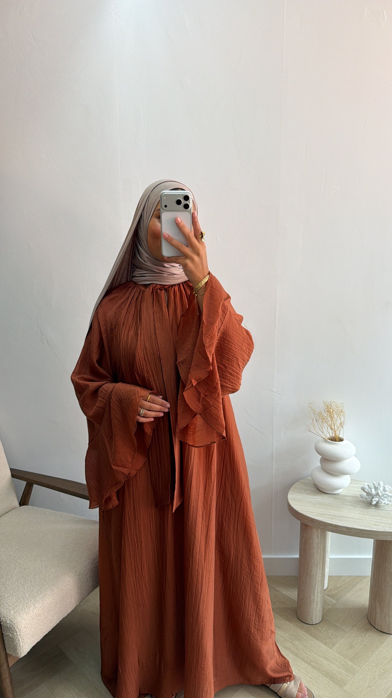 RUFFLE DRESS PUMPKIN