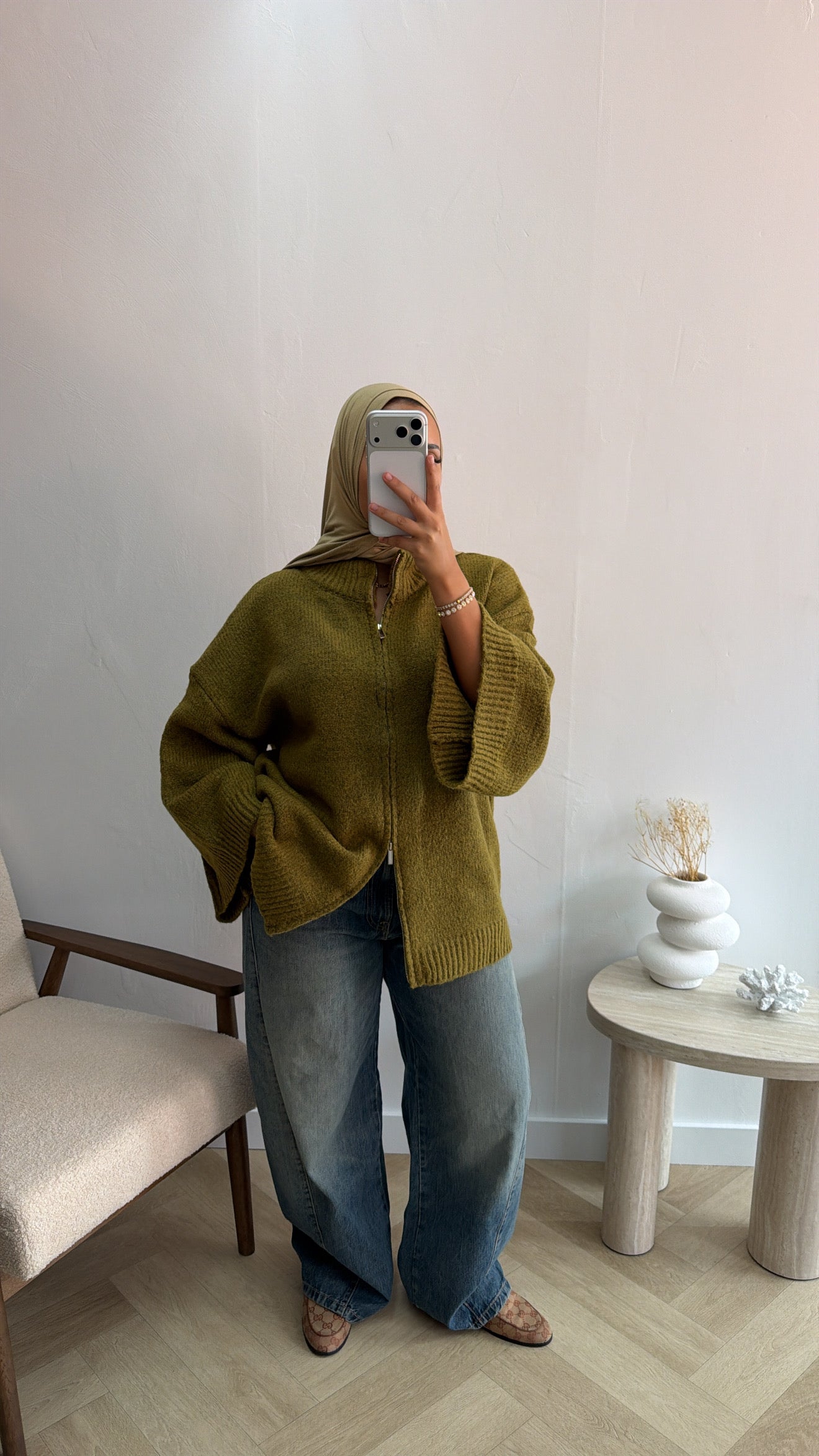 OVERSIZED VEST LIMEGREEN