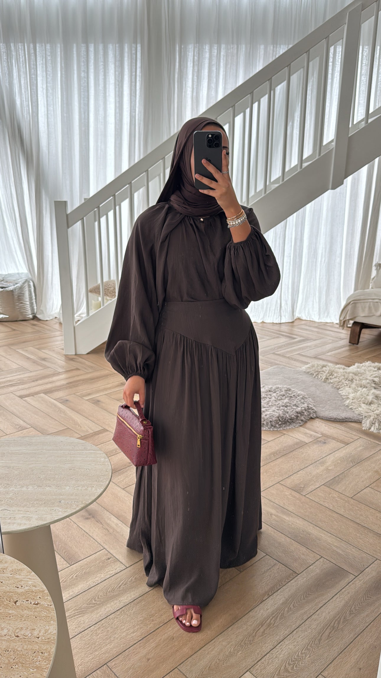 SKIRT SET DARKBROWN