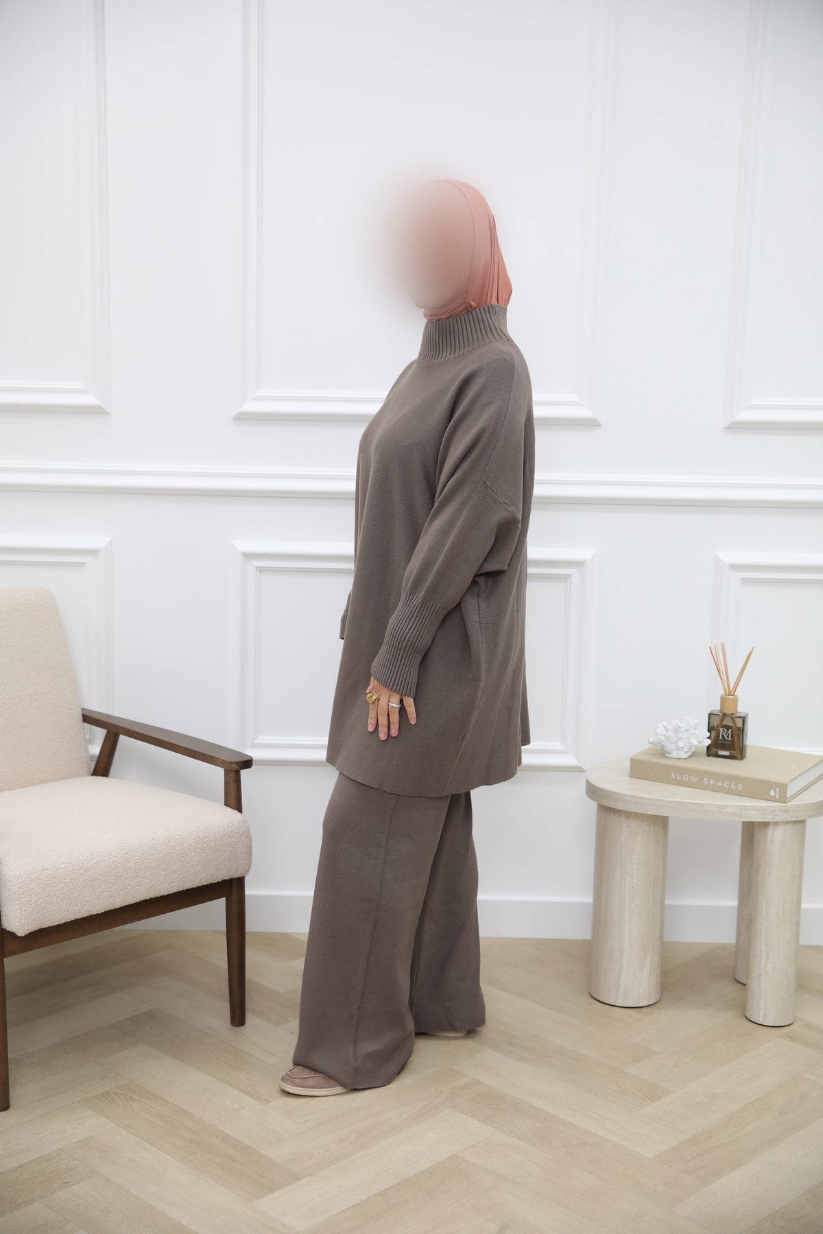 COMFY TWINSET KOL TAUPE