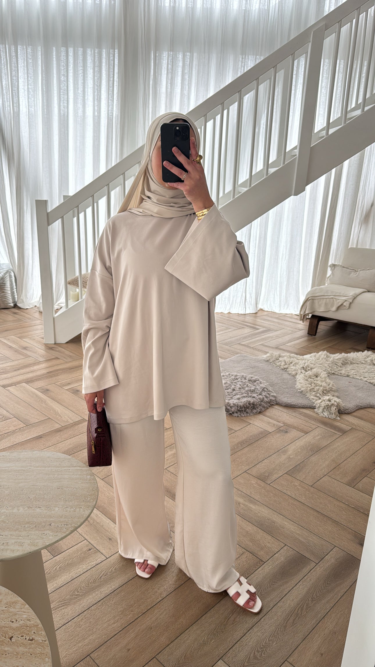 OVERSIZED COTTON TOP BEIGE