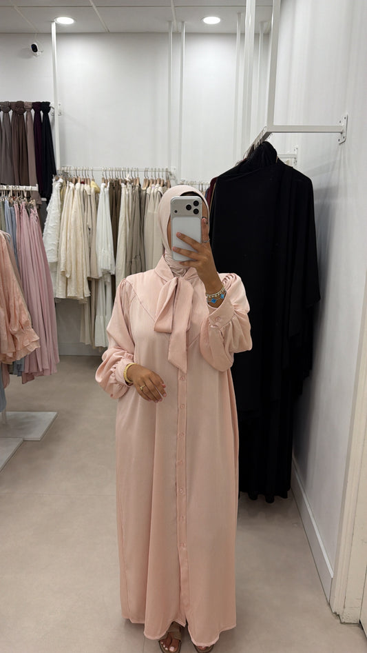 SATIN MIDI DRESS PINK
