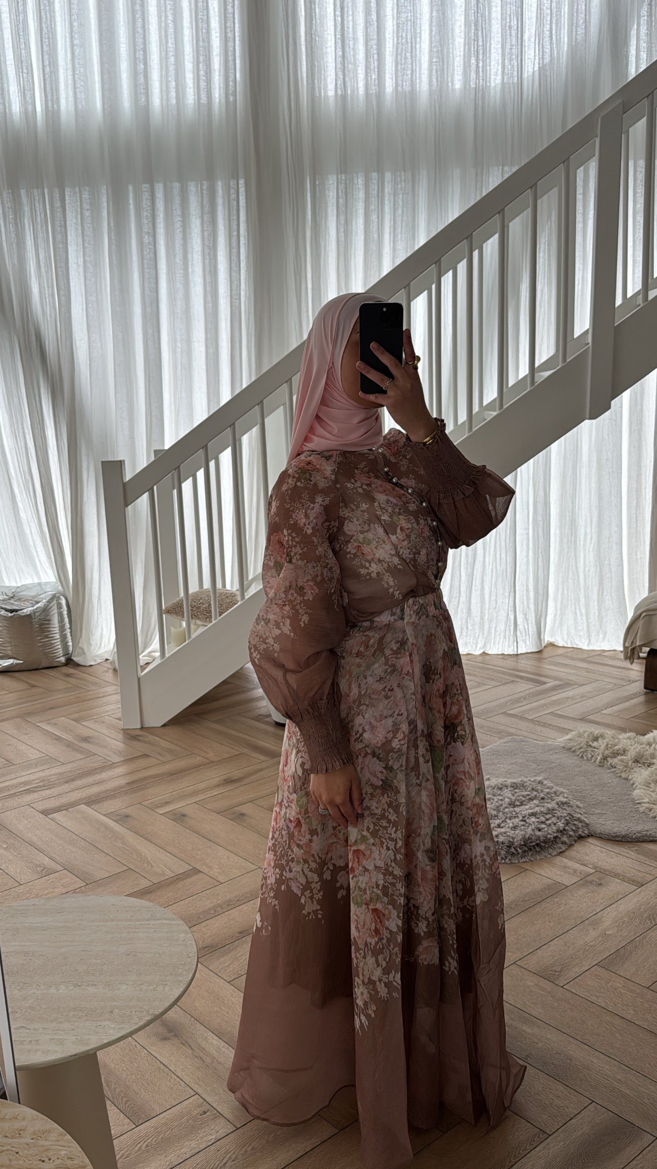 SKIRT SET PRINT TAUPE