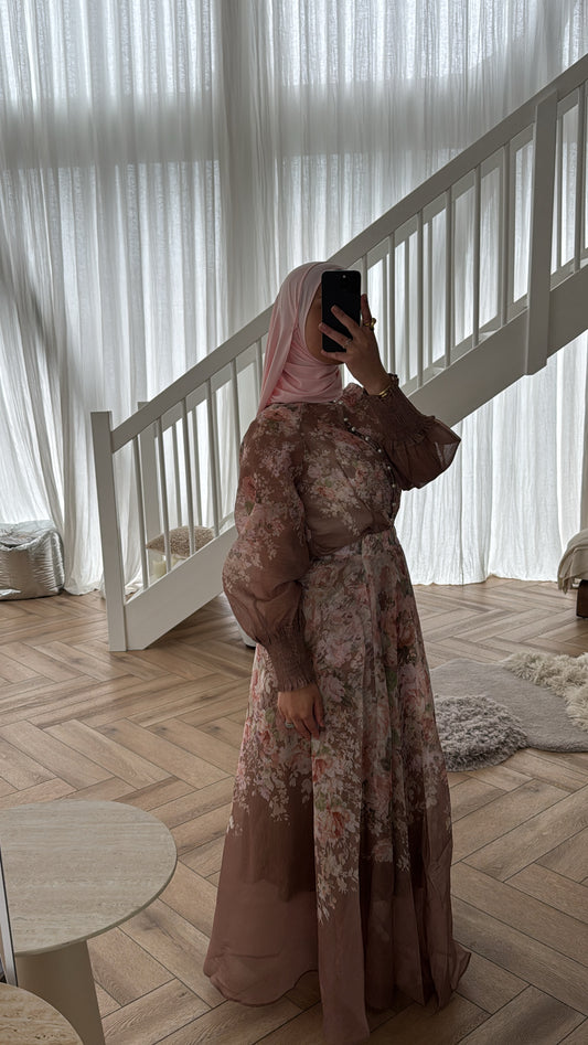 SKIRT SET PRINT TAUPE