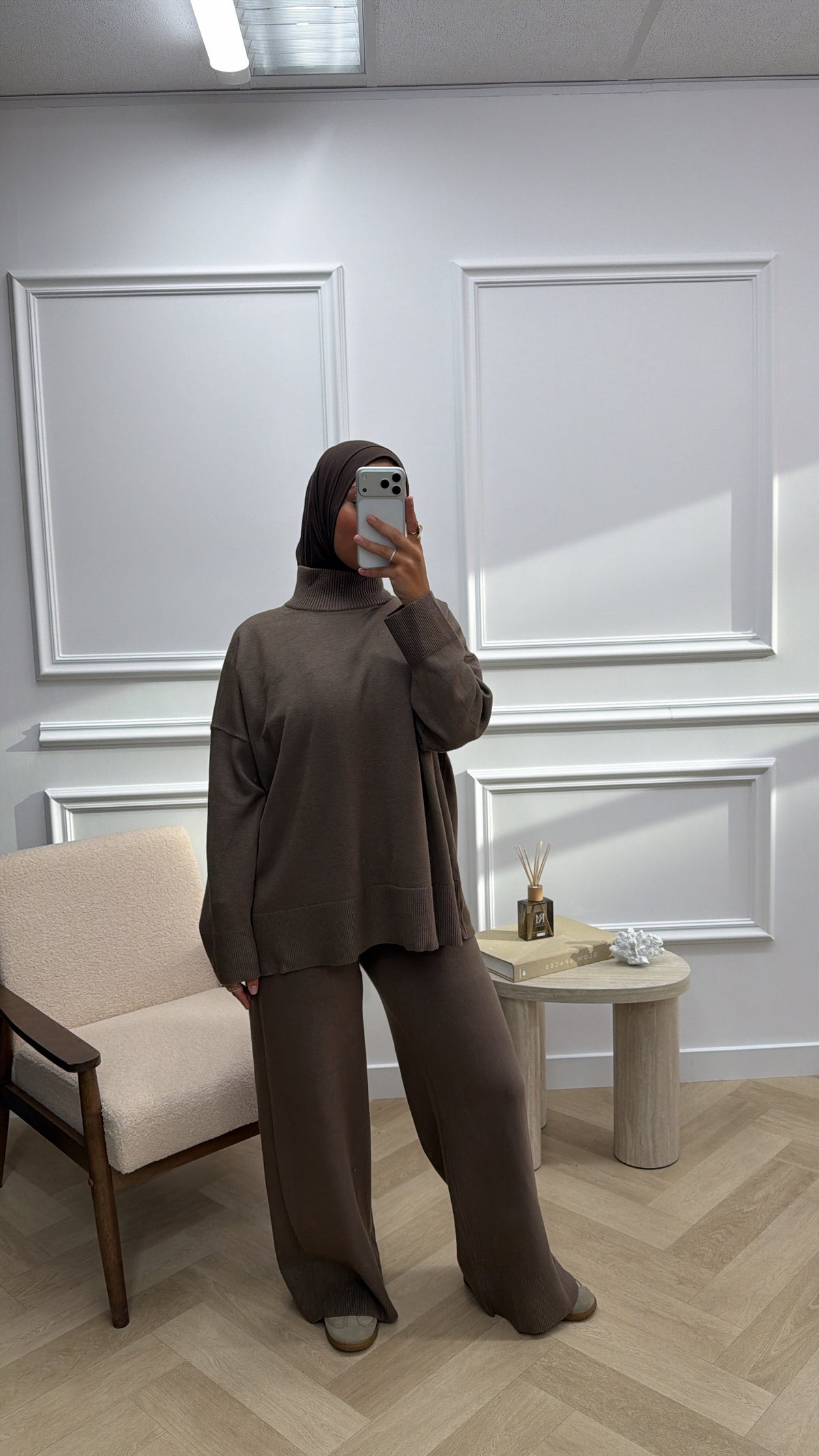 TWINSET MET KOL TAUPE