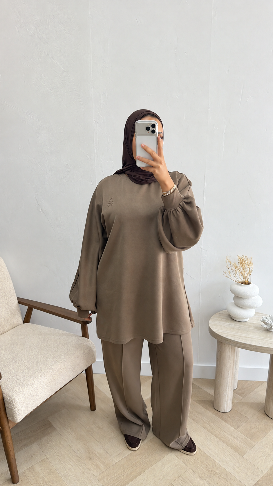 PREMIUM TWINSET BROWN