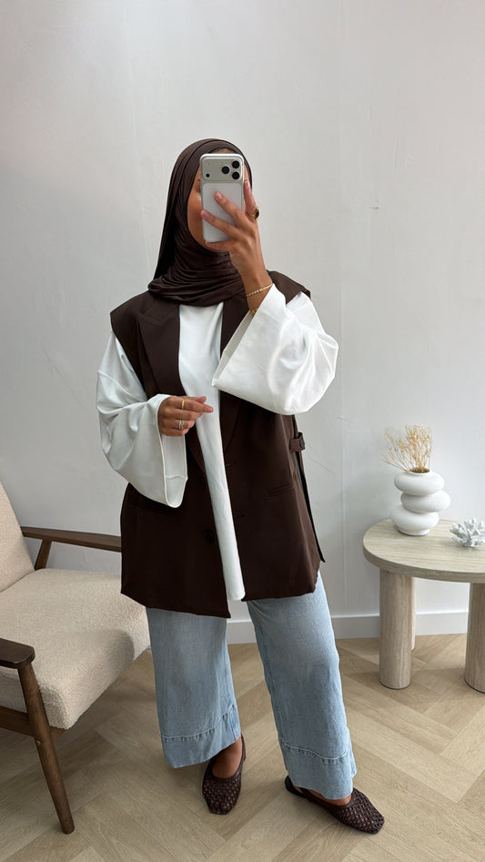 GILET DARKBROWN