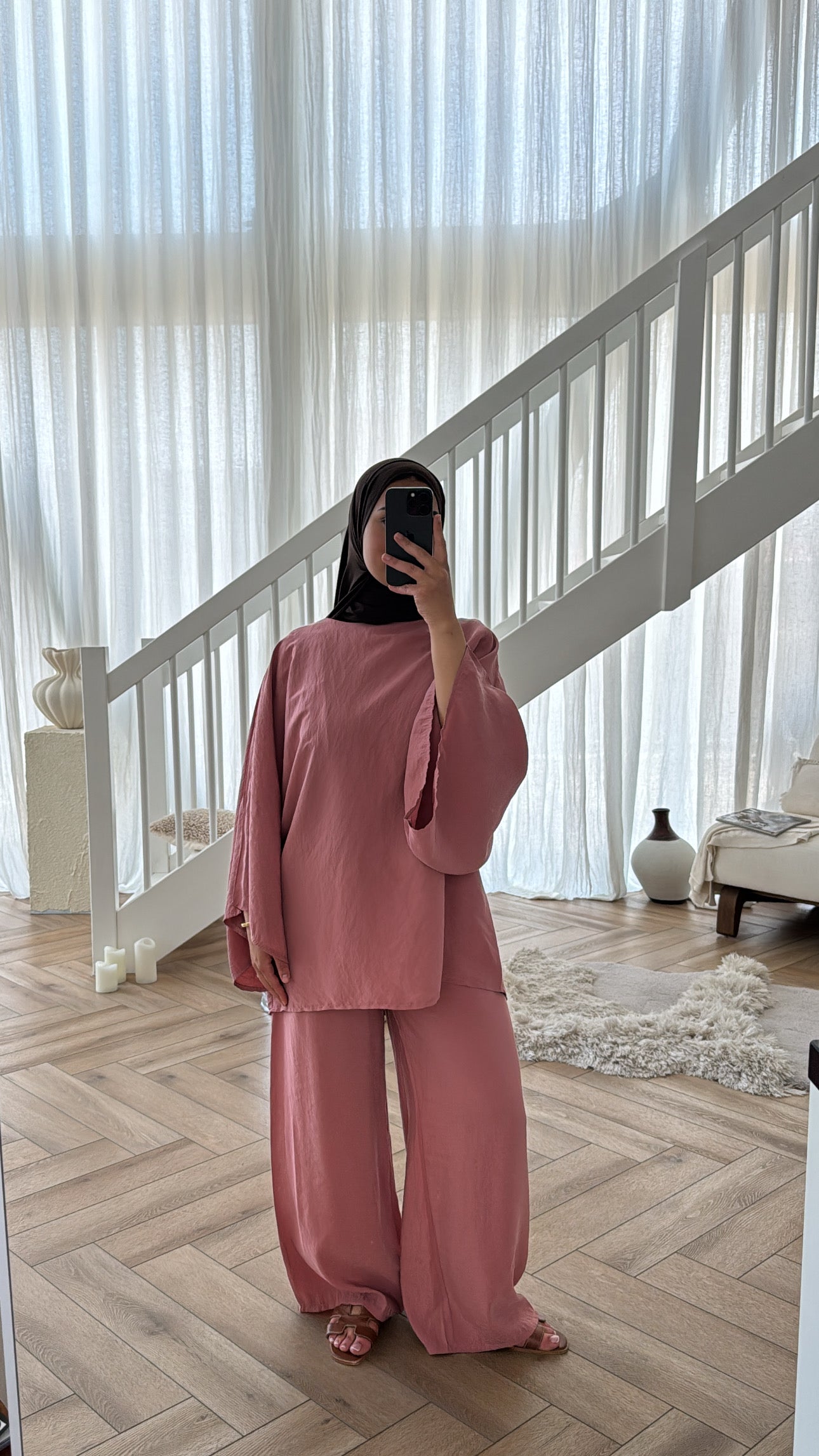 BROEK SET KORAAL