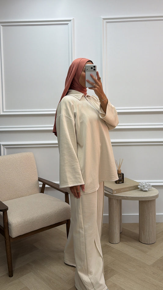 WOLLEN TRACKSUIT CREAM