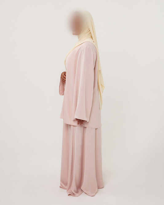 SATIN SKIRT SET BABYPINK