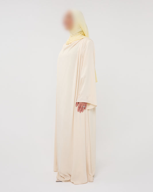 SILKY DRESS CREAMYELLOW