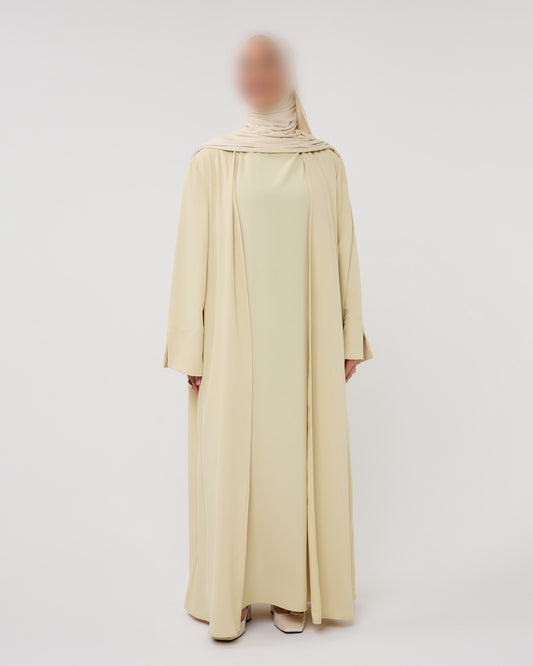 KIMONO WITH SPLIT MOSSYELLOW