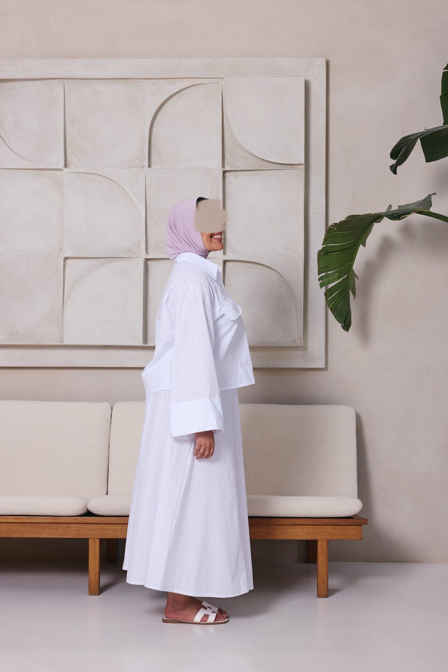 COTTON SKIRT SET WHITE