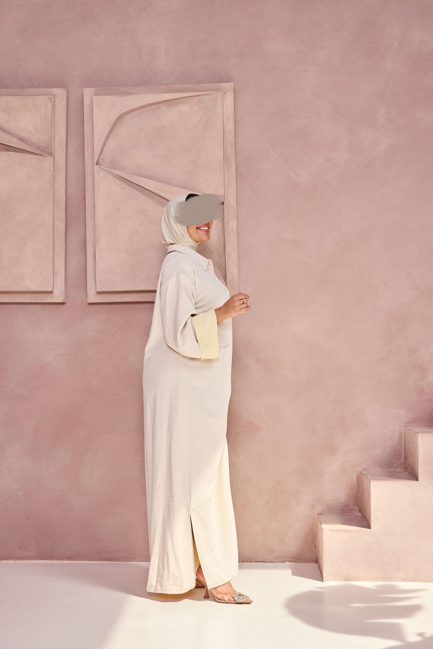 DOUBLE LINED DRESS BUTTERYELLOW