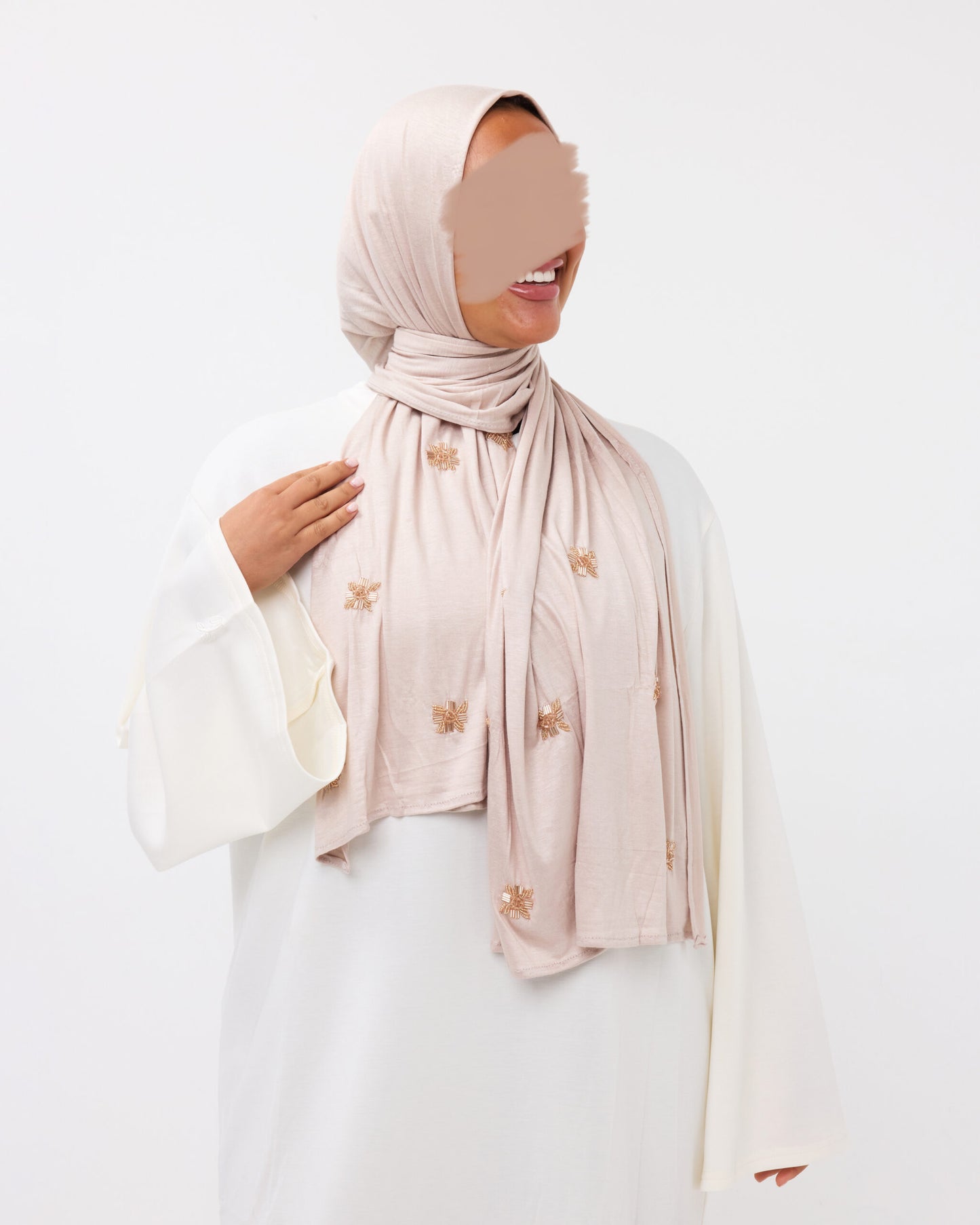 COTTON JERSEY HANDCRAFT BLUSHGOLD