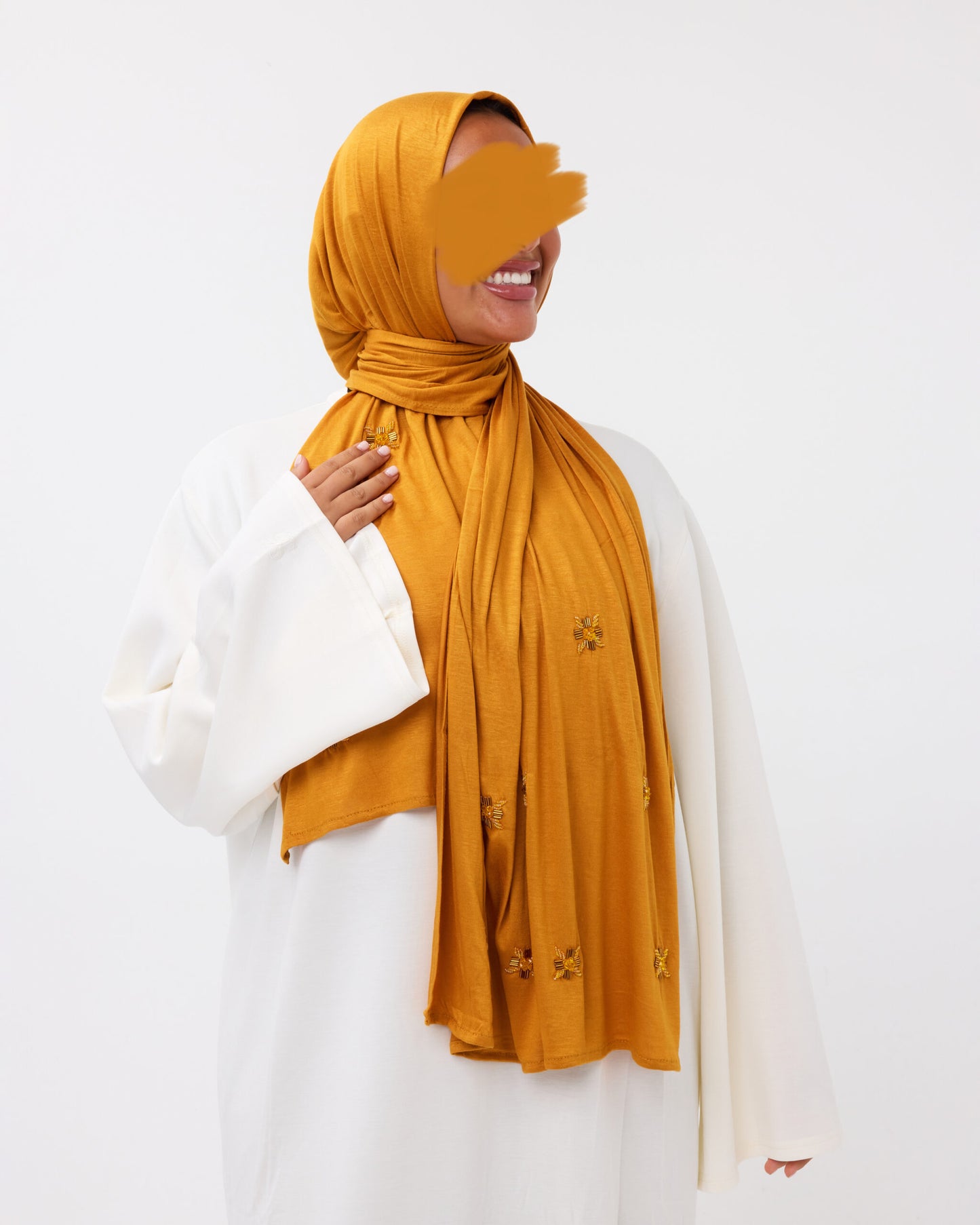 COTTON JERSEY HANDCRAFT DARKYELLOW