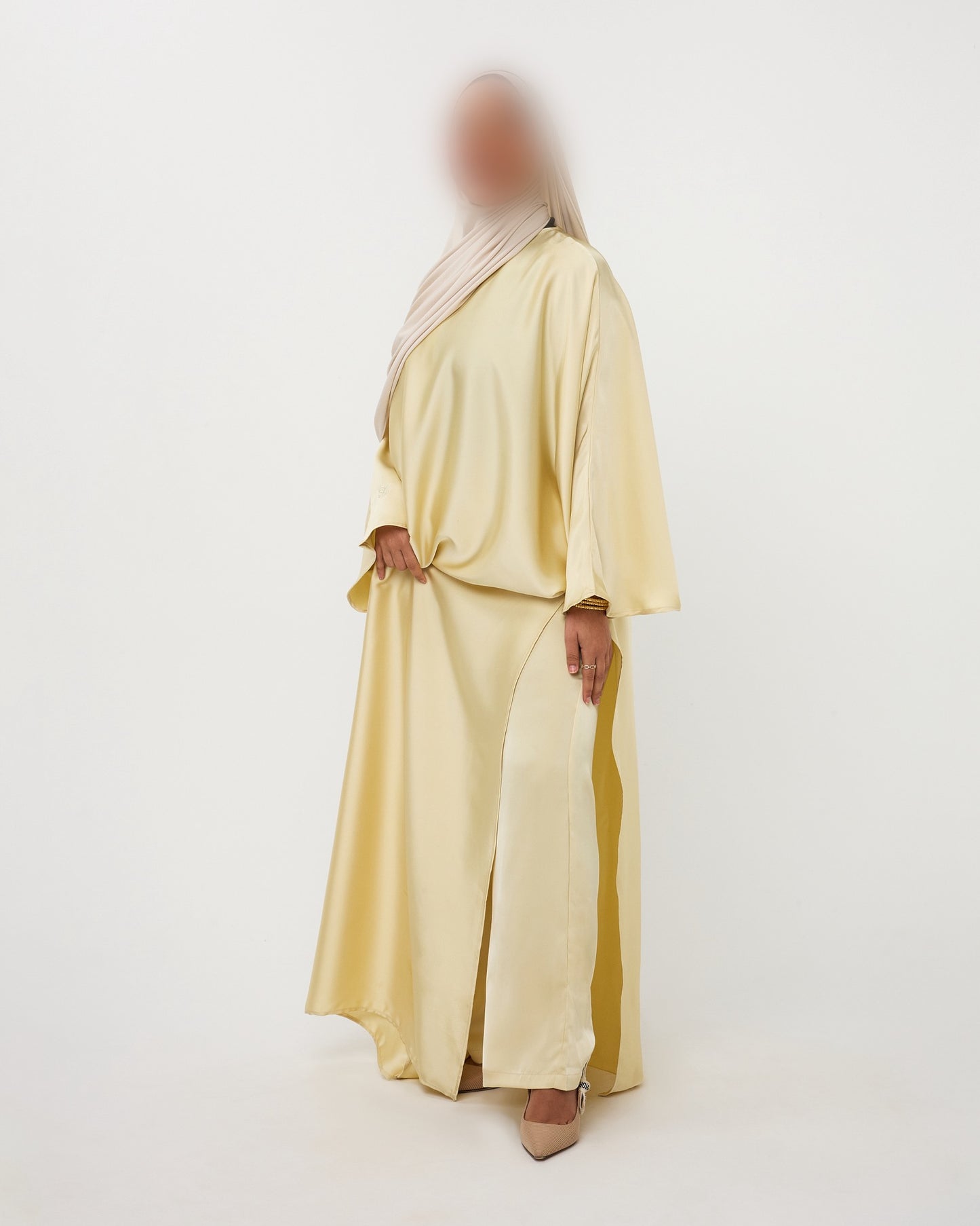 KAFTANDRESS WITH PANTS YELLOW