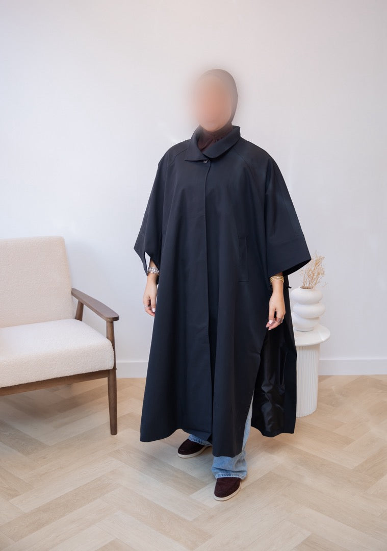 PREMIUM TRENCH CAPE BLACK