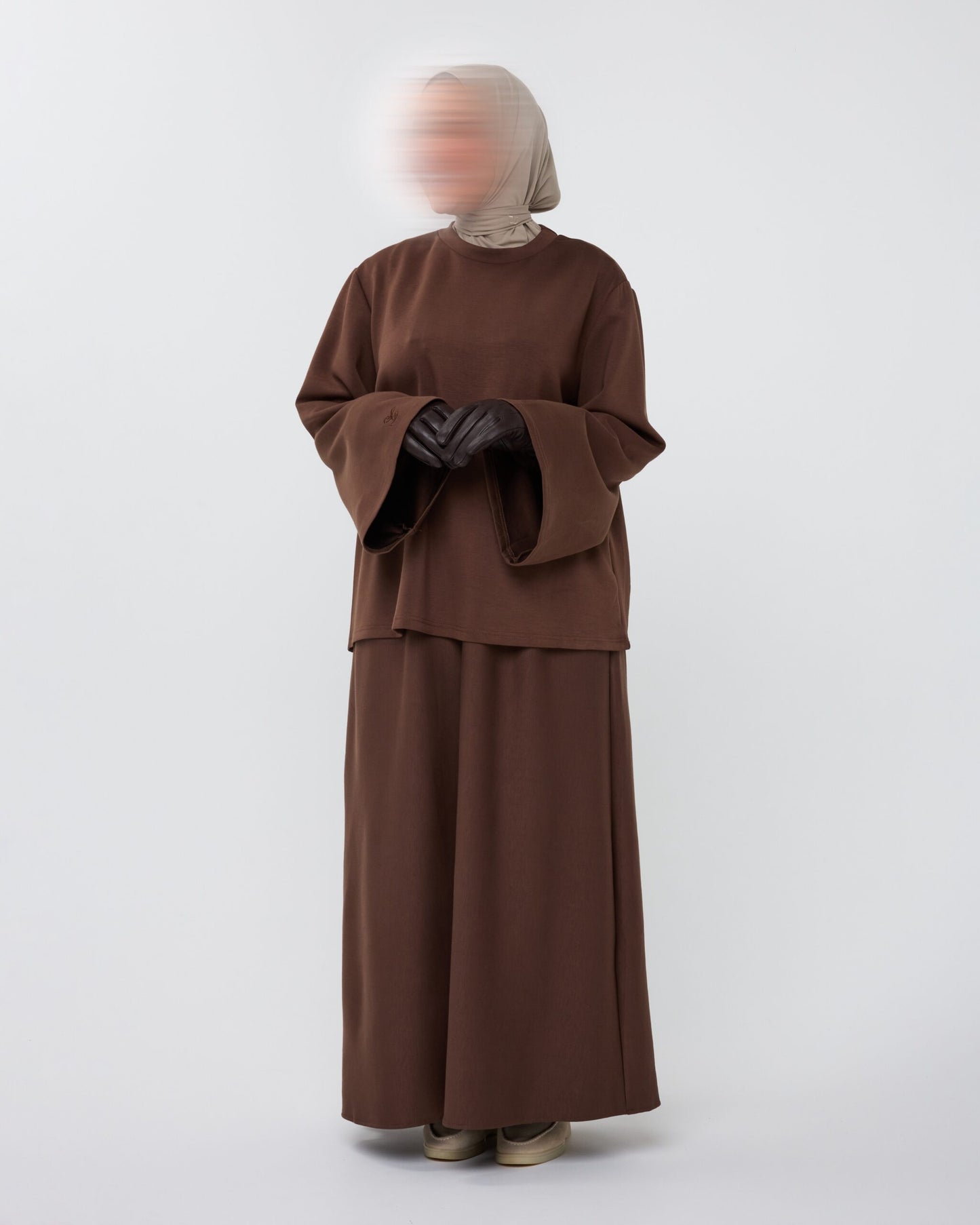 ESSENTIAL SKIRT SET DARKBROWN