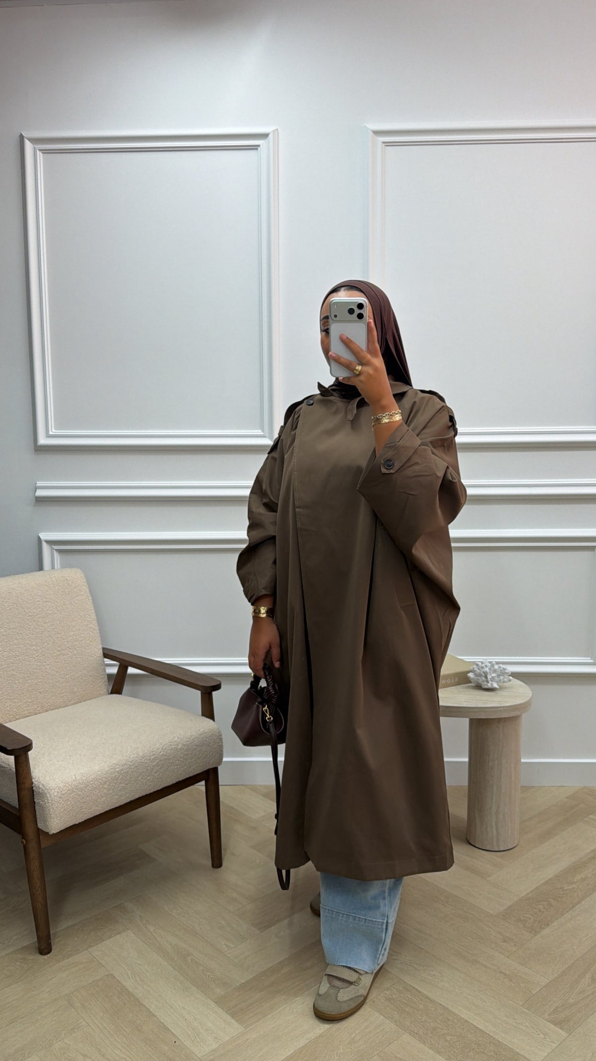 BAGGY COAT TAUPEBROWN