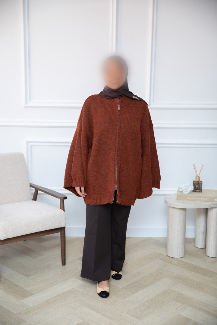 OVERSIZED VEST DARK ORANGE