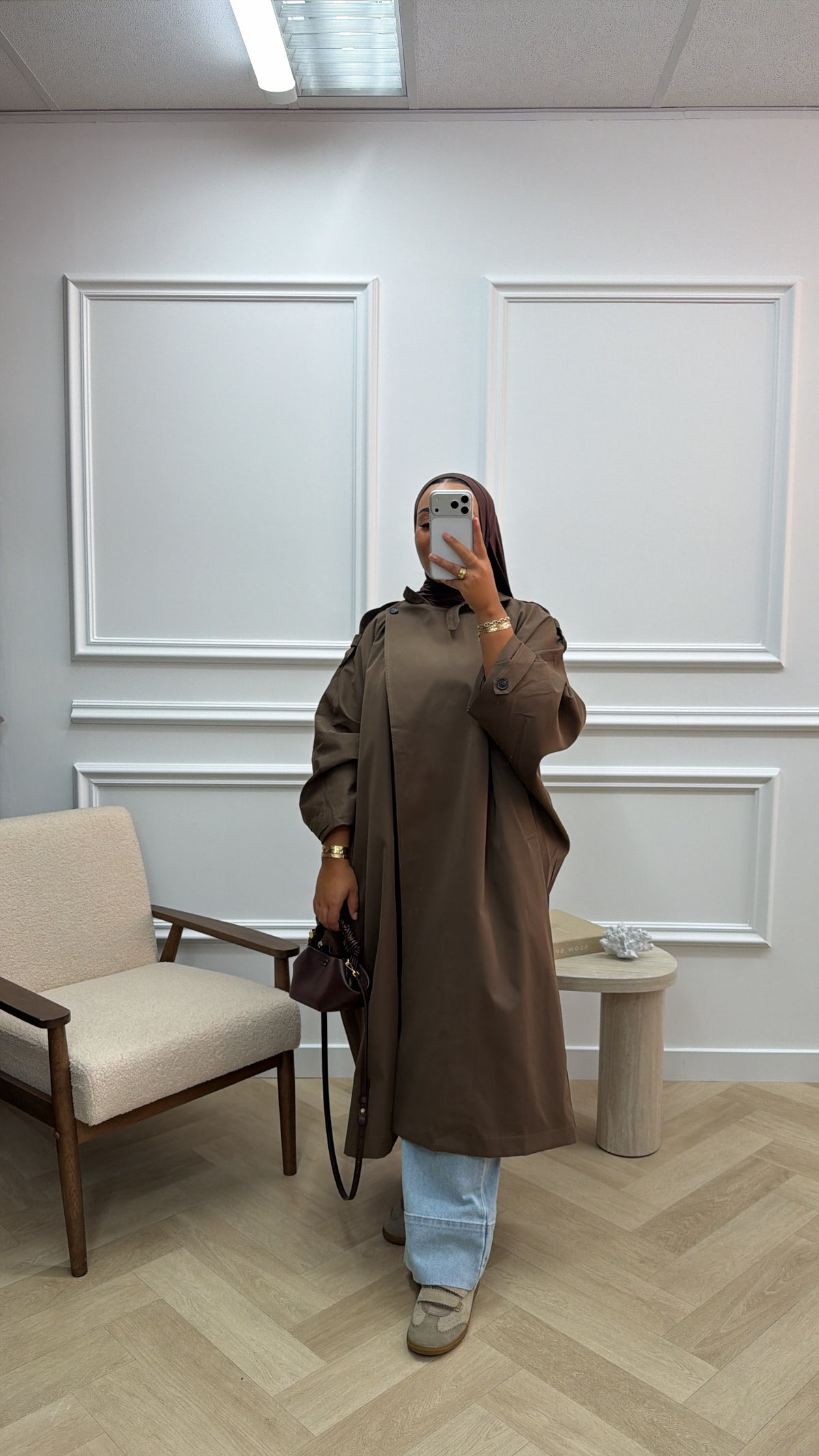 BAGGY COAT TAUPEBROWN