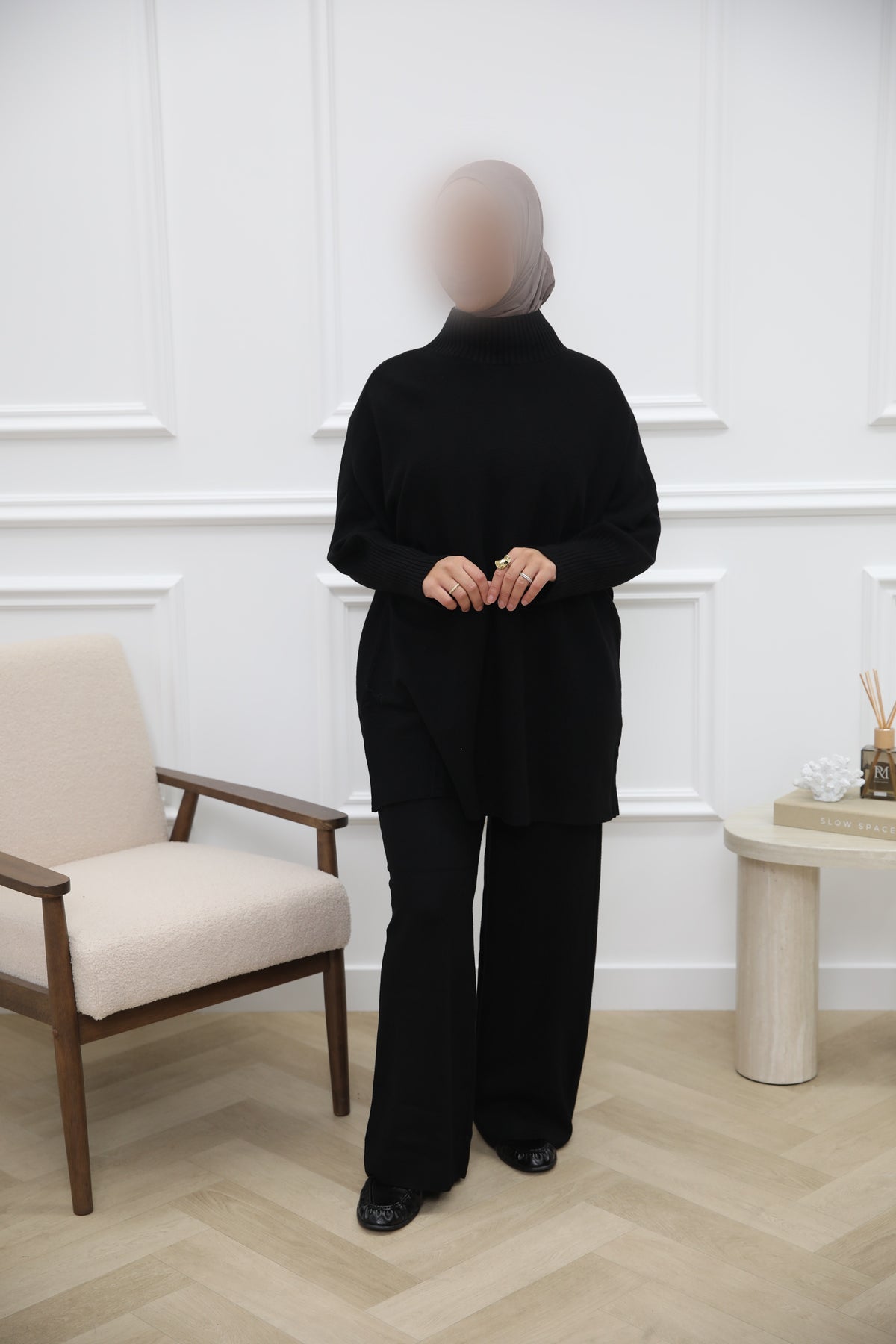 COMFY TWINSET KOL BLACK