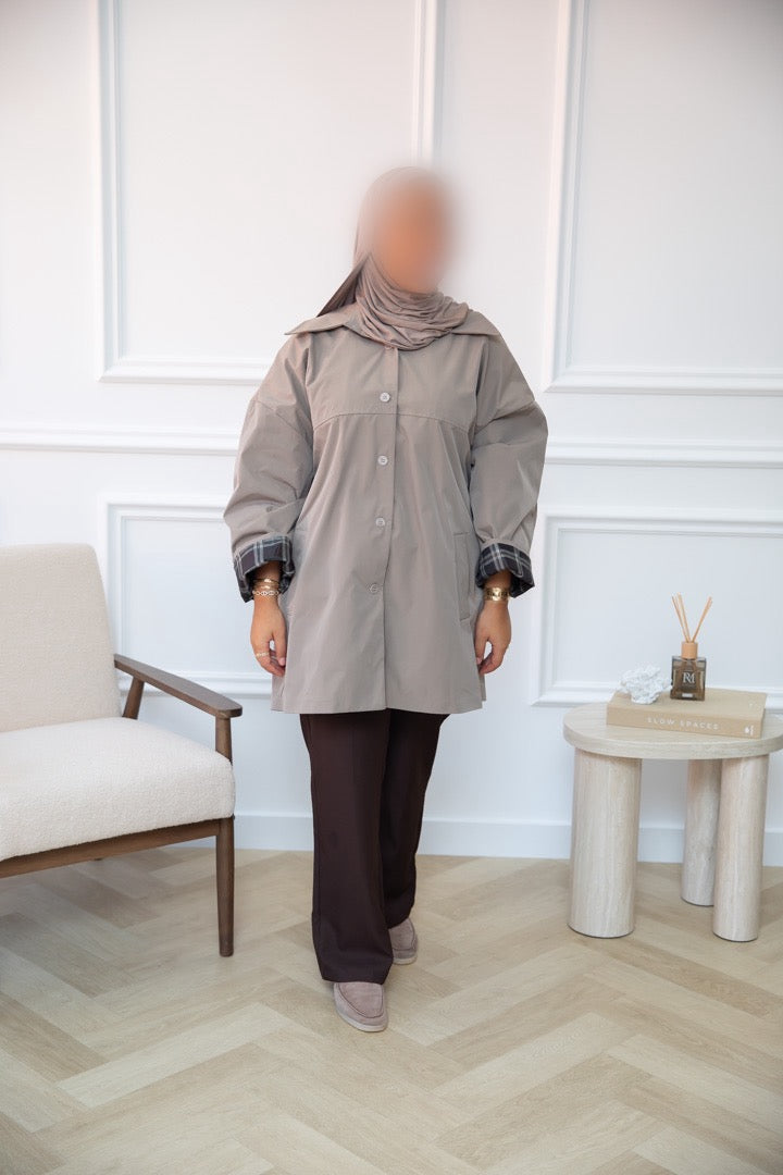 KORTE TRENCH TAUPE