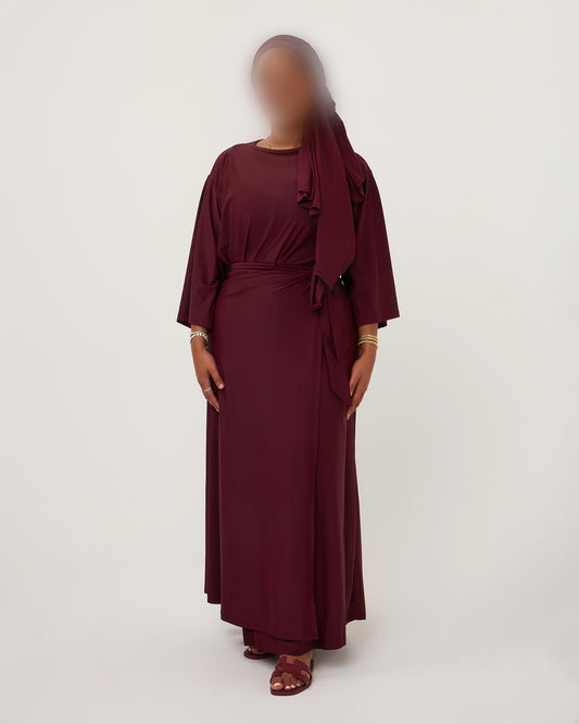 OVERSIZED BURKINI ROKSET BROWNCHERRY