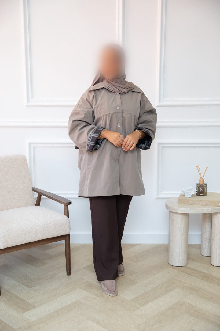 KORTE TRENCH TAUPE