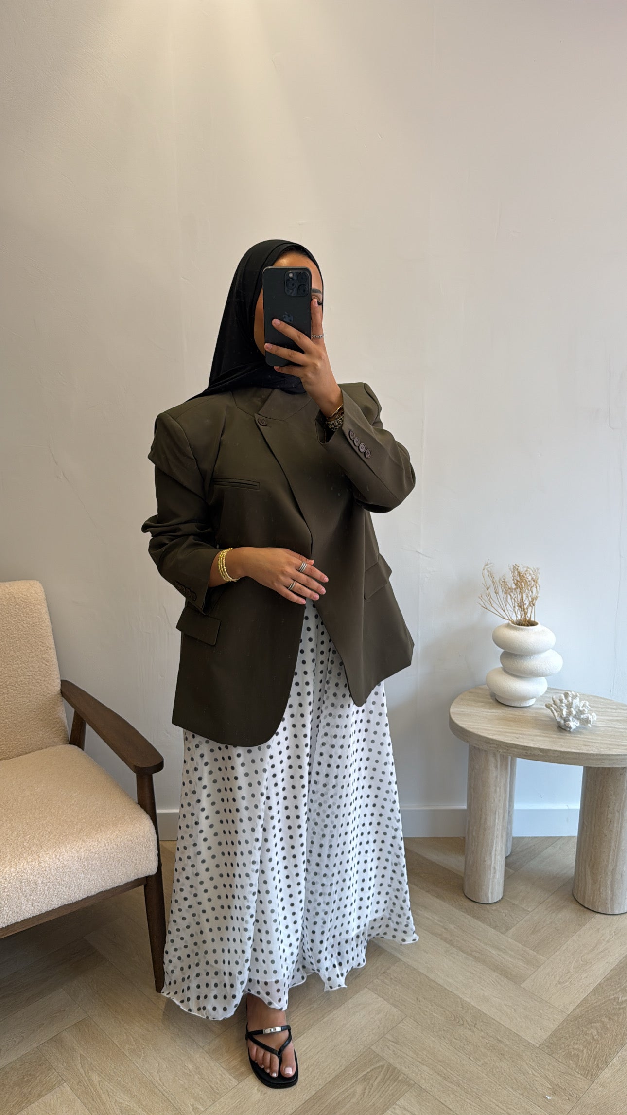 HIGH COLLAR BLAZER GREEN