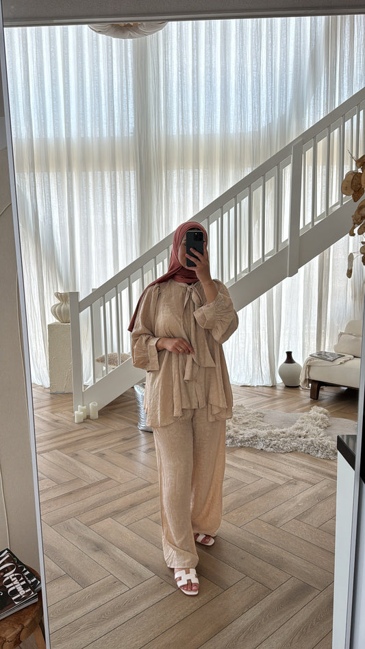 TWO PIECE SET DARKBEIGE