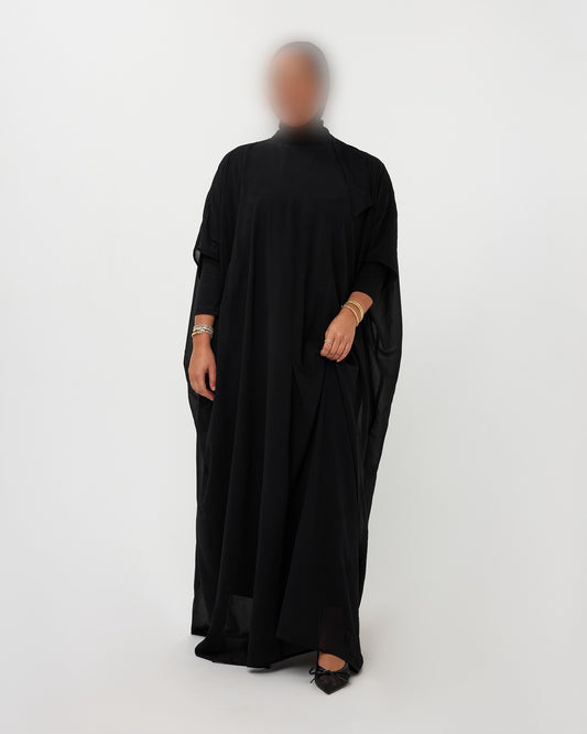 CAPEDRESS CHIFFON BLACK