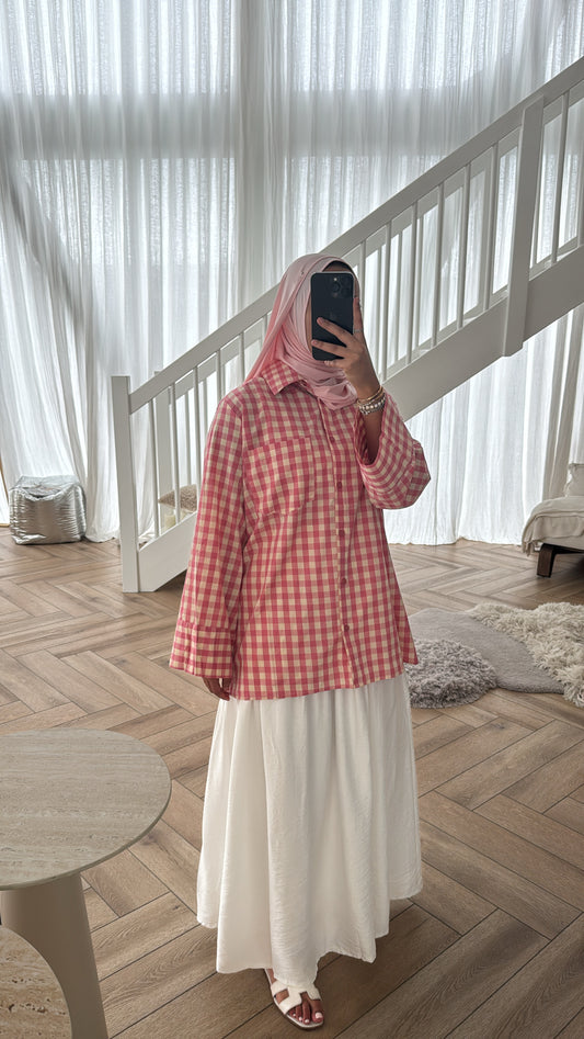 COTTON BLOUSE PRINT PINK