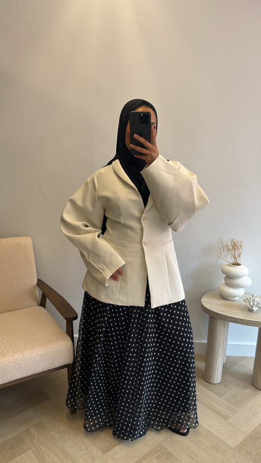 DETAIL BLAZER  CREAM