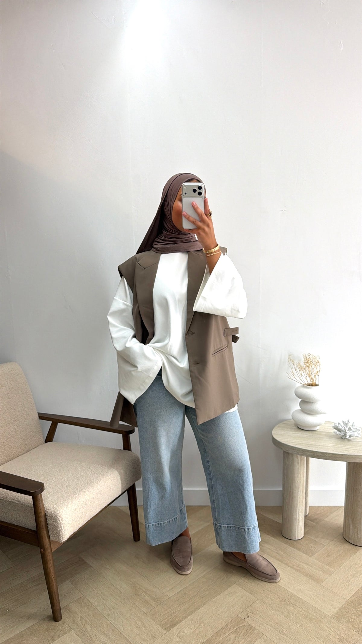GILET TAUPE