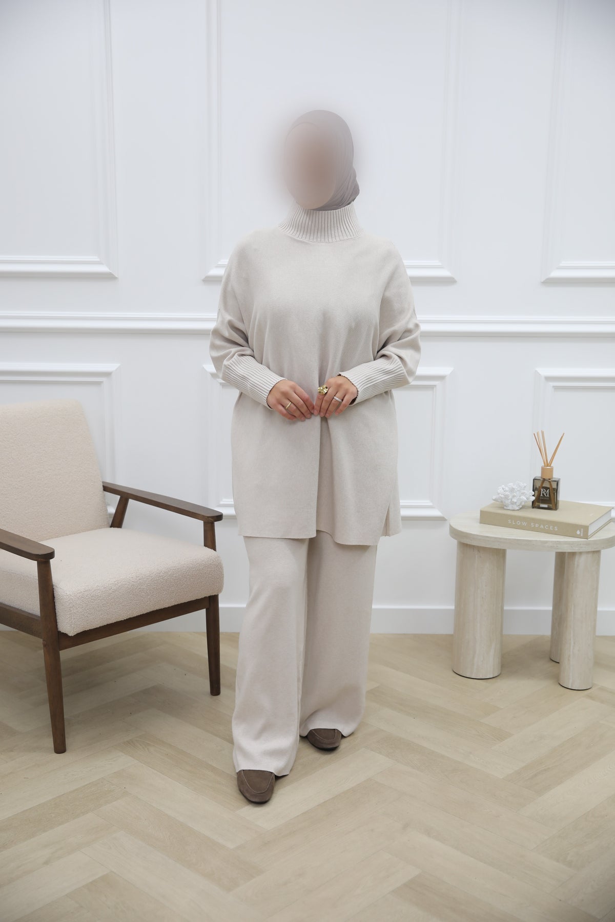 COMFY TWINSET KOL BEIGE