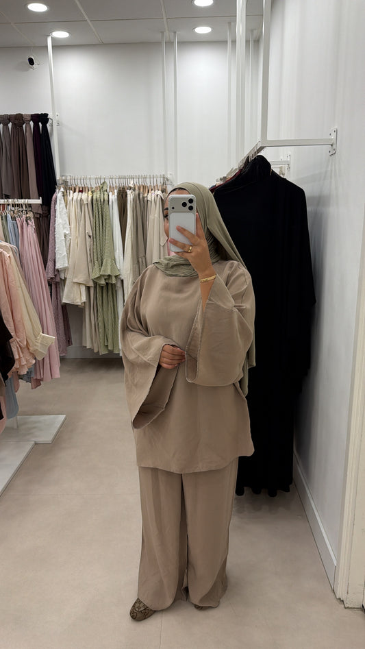 BROEKSET TAUPE