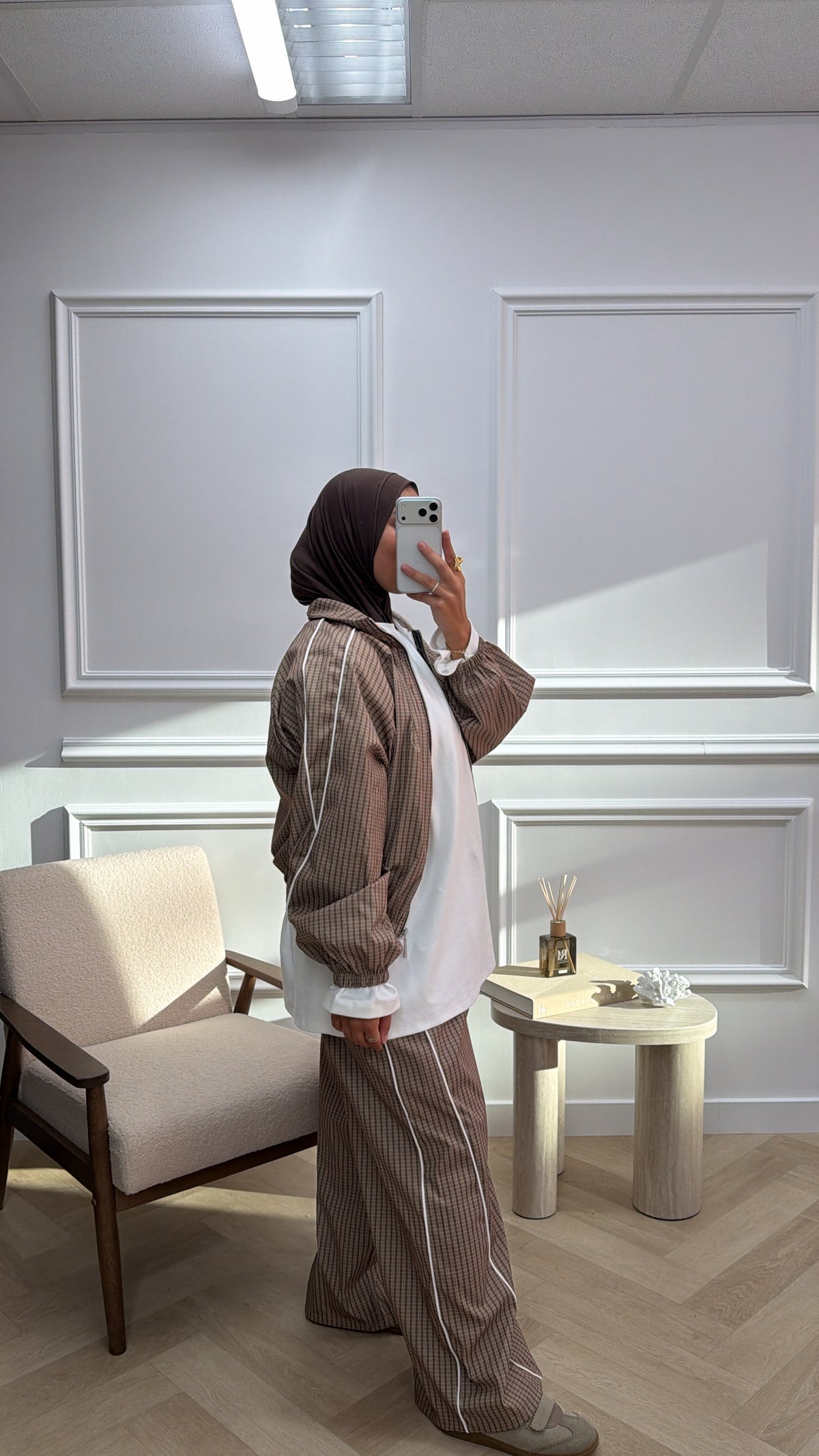 TRACK SUIT PRINT TAUPE