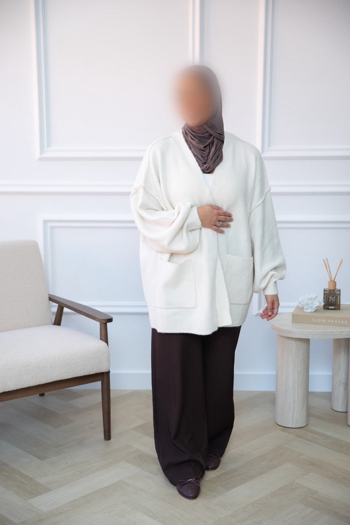 OVERSIZED VEST CREAM
