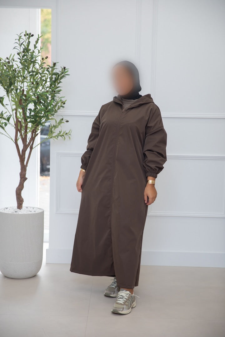 COAT CAPUCHON BROWN