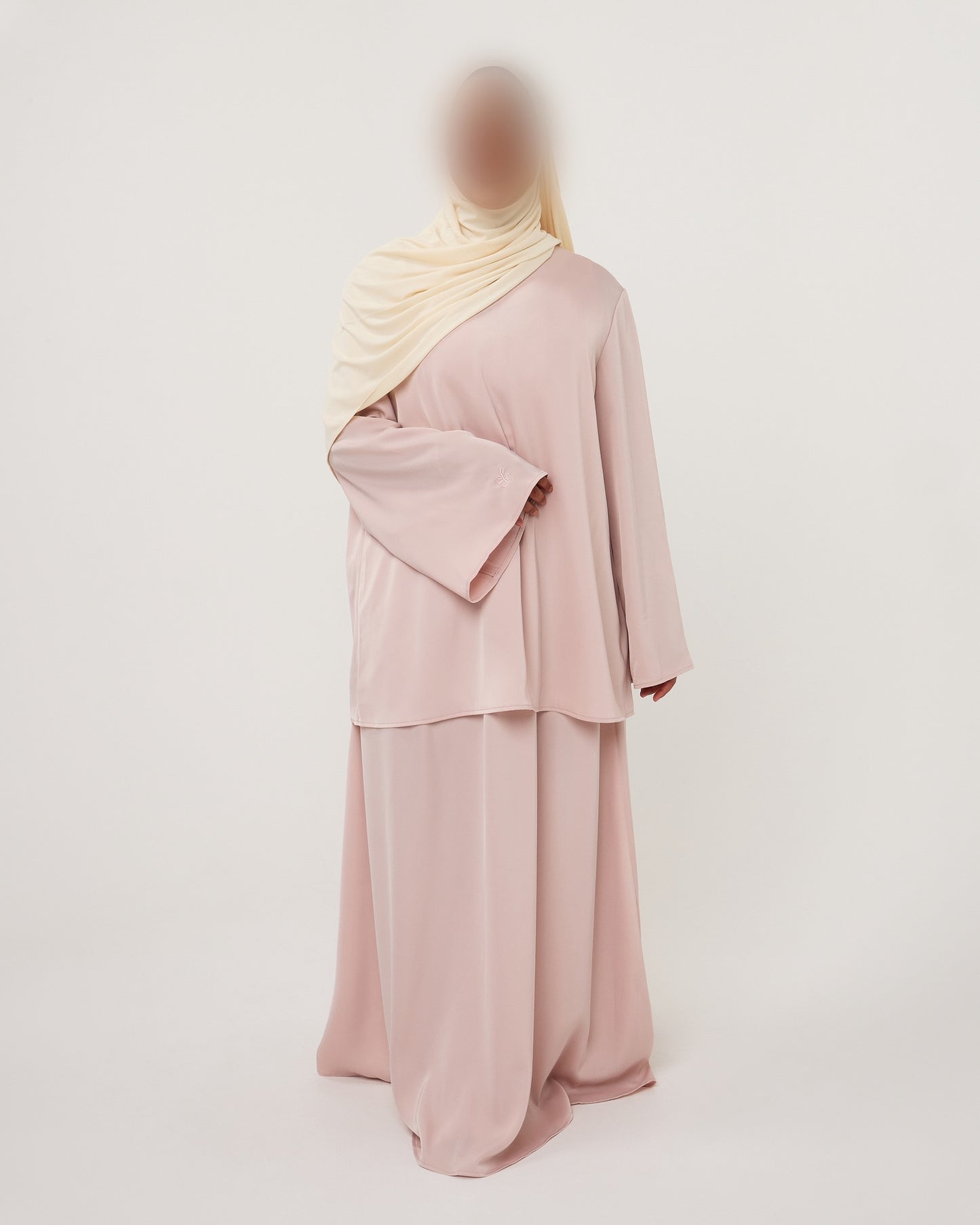 SATIN SKIRT SET BABYPINK
