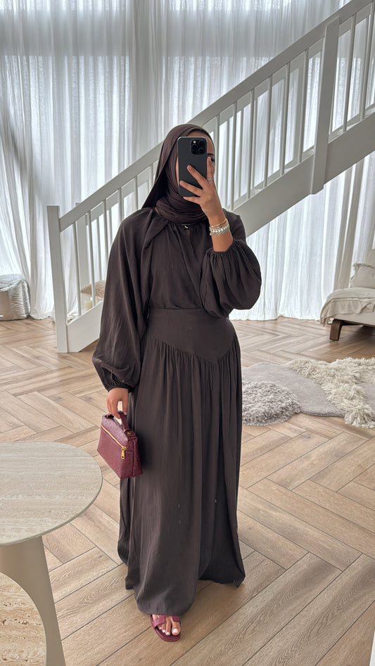 SKIRT SET DARKBROWN