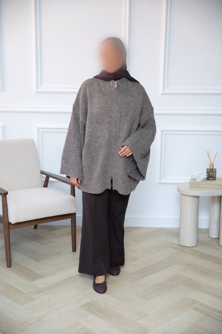 OVERSIZED VEST TAUPE