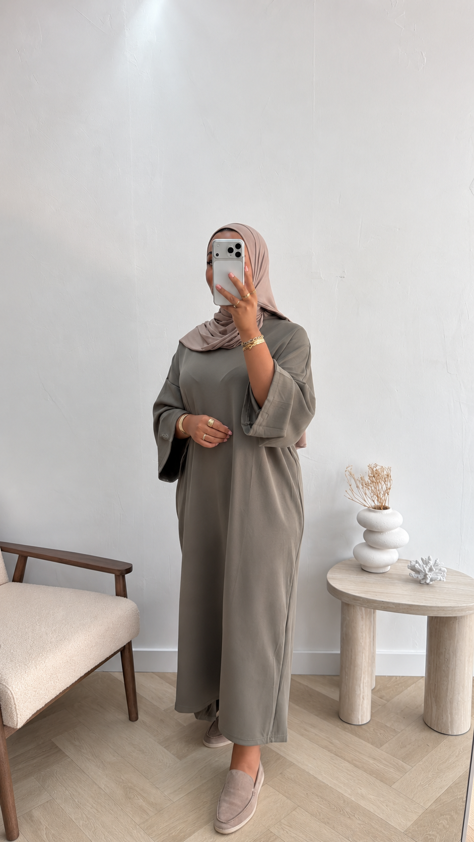 JERSEY JURK MET KRAAG KHAKI