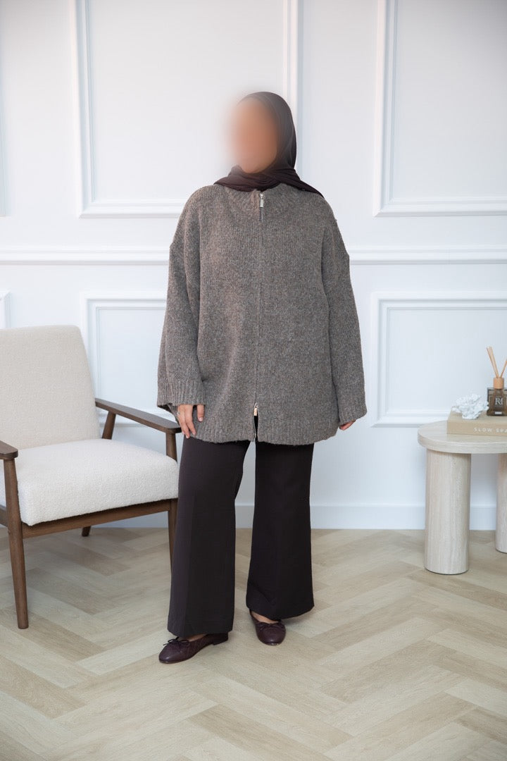 OVERSIZED VEST TAUPE