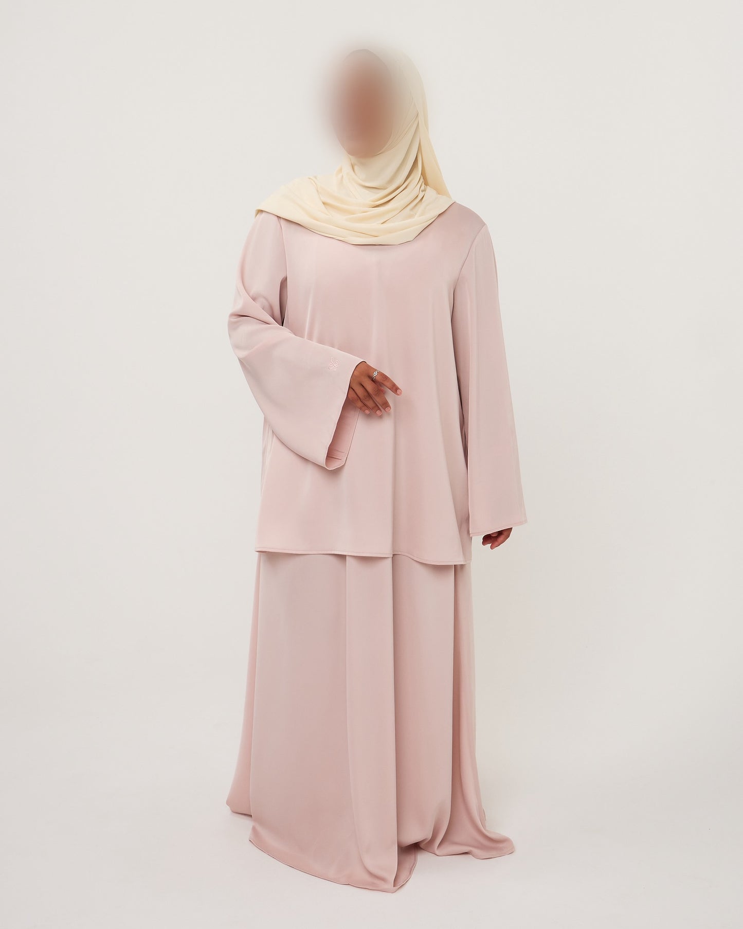SATIN SKIRT SET BABYPINK