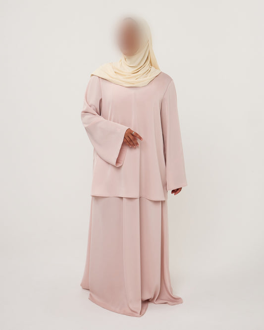 SATIN SKIRT SET BABYPINK