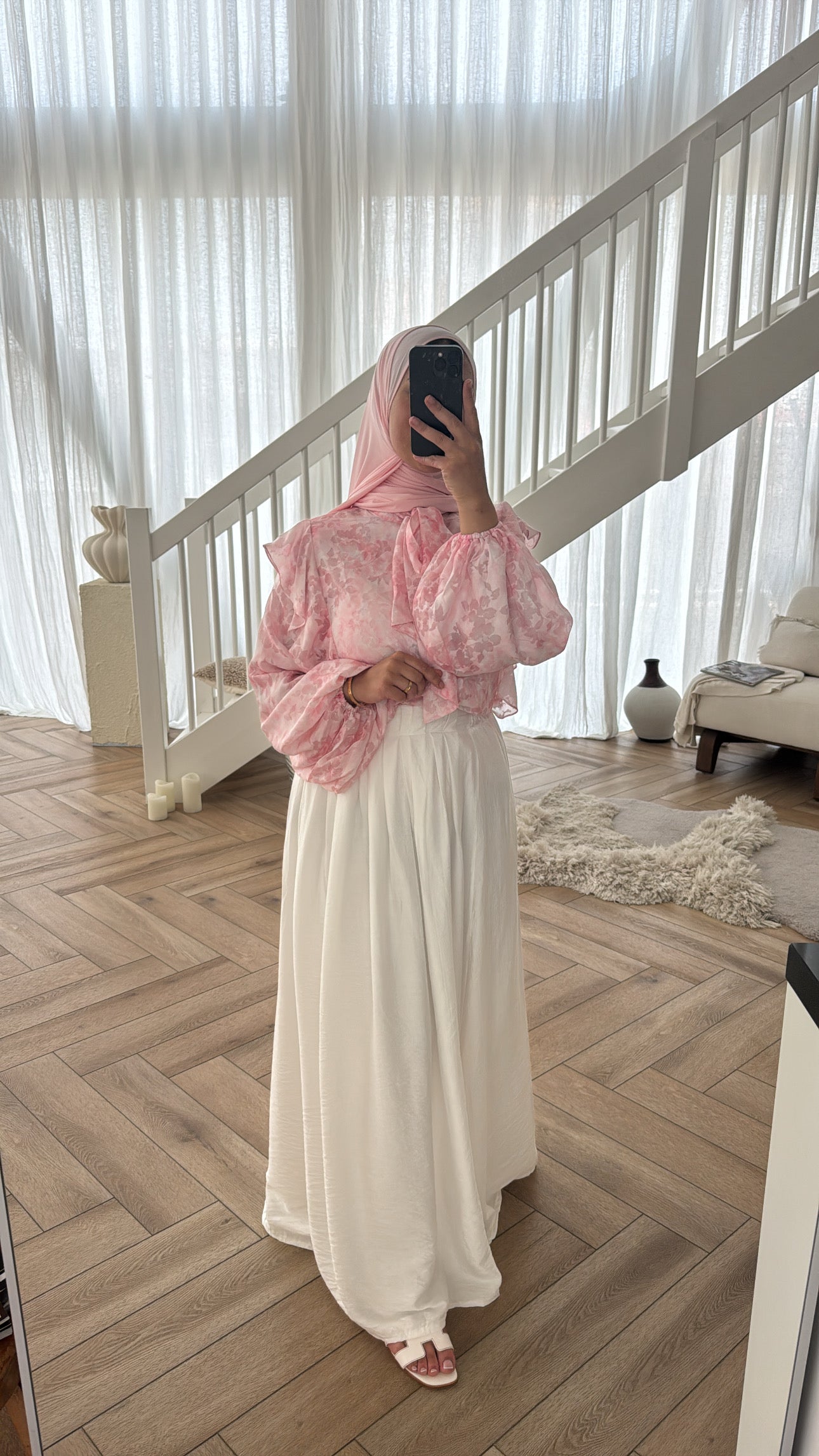 PRINT BLOUSE PINK