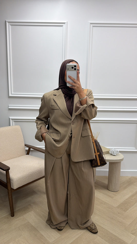 PANTALON STRIPE CAMEL